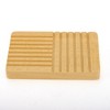 Unique Bargains Square Soap Dish 5.04"x3.43"x0.59" Brown 1 Pc - 3 of 4