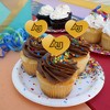 Adelphi University Primary Logo Heart Love Cupcake Picks Toppers Decoration Set of 6 - 4 of 4