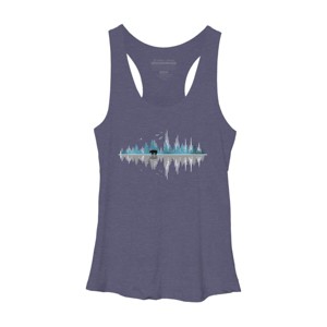 Women's Design By Humans The Sounds Of Nature - Music Sound Wave By NomAdartStudio Racerback Tank Top - 1 of 3