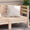 vidaXL Garden Sofa Natural Pine Solid Pine Wood Modular Garden Sofa - 3 of 4