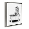 Stupell Industries Funny T-Rex Bathtub Washroom, 18" x 18" - 3 of 4