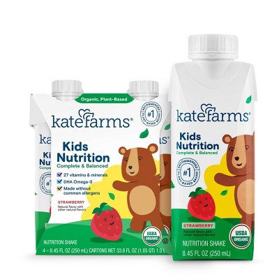 Kate Farms Kids' Nutrition Strawberry Shake - 8.45oz/4pk
