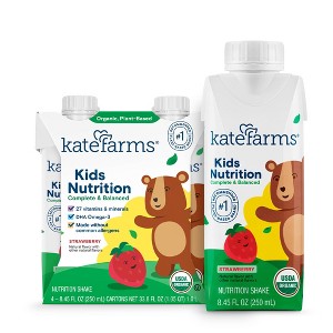 Kate Farms Kids' Nutrition Strawberry Shake - 8.45oz/4pk - 1 of 4