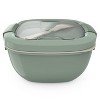 Bentgo Salad Stackable Lunch Container with Large 54oz Bowl, 4-Compartment Tray & Built-In Fork - 3 of 4