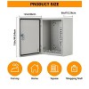 COZONY NEMA 4X Electrical Junction Box, IP66 Weatherproof Steel Enclosure, Outdoor/Indoor, Hinged, Lockable, w/ Mounting Plate, UL Listed - 3 of 4