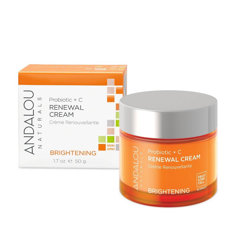 Andalou Naturals Brightening Probiotic + Vitamin C Renewal Cream - 1.7oz, 1 of 8