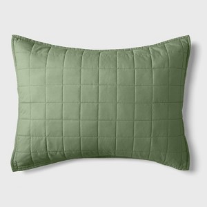 Box Stitch Microfiber Kids' Sham - Pillowfort™ - 1 of 4