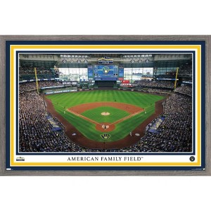 Trends International MLB Milwaukee Brewers - American Family Field 22 Framed Wall Poster Prints - 1 of 4