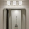 Sunset Lighting Quartz 3-Light Vanity, Opal Glass, Bright Satin Nickel - 3 of 4