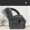 FONTOI Oversized Recliner Chair with Side Pockets and Reclininng Handle, Adjustable Lazy Sofa with Long Foot Rest for Home, Gray, 40.1"*40.6"*38.2" - 4 of 4