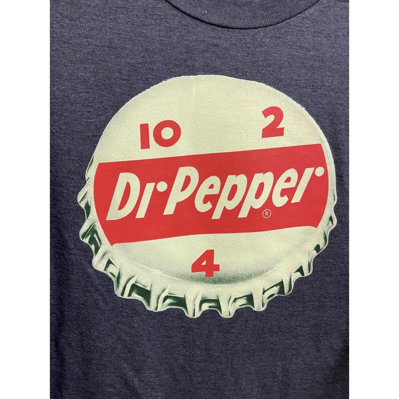 Dr. Pepper Retro Bottle Cap Logo Men's Charcoal Heather Graphic Tee, 2 of 3