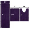 BAGOKIE 3 Piece Chenille Bathroom Rug Set - 2 of 4