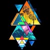 Men's Design By Humans Retro Summer Beach And Mountain Geometric Triangles Collages By Limhengs T-Shirt - 2 of 4