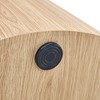 Kumasinova Modern Cylindrical Coffee Table with Wood Pattern,Minimalist Decorative Cocktail Table for Living Room,MDF Sofa Side Table,Natural Wood - 4 of 4