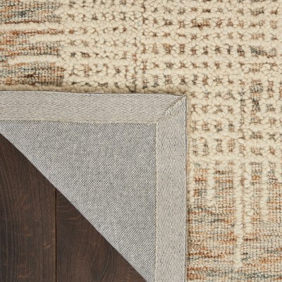 Handmade Beige and Multicolor Wool Rectangular Area Rug 8'3" x 11'6"