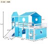 Acekool Full Loft Bed - Playhouse Design with Storage & Tent Tower - 2 of 4