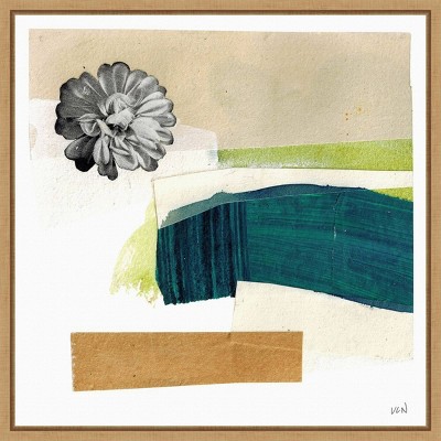 Day Beach I Abstract Canvas Print with Sylvie Maple Frame