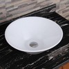 Vynxaria 16.5" Round Gloss White Vessel Bathroom Sink Above Counter Art Basin - 2 of 4