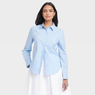 Women's Long Sleeve Button-Down Boyfriend Shirt - A New Day™