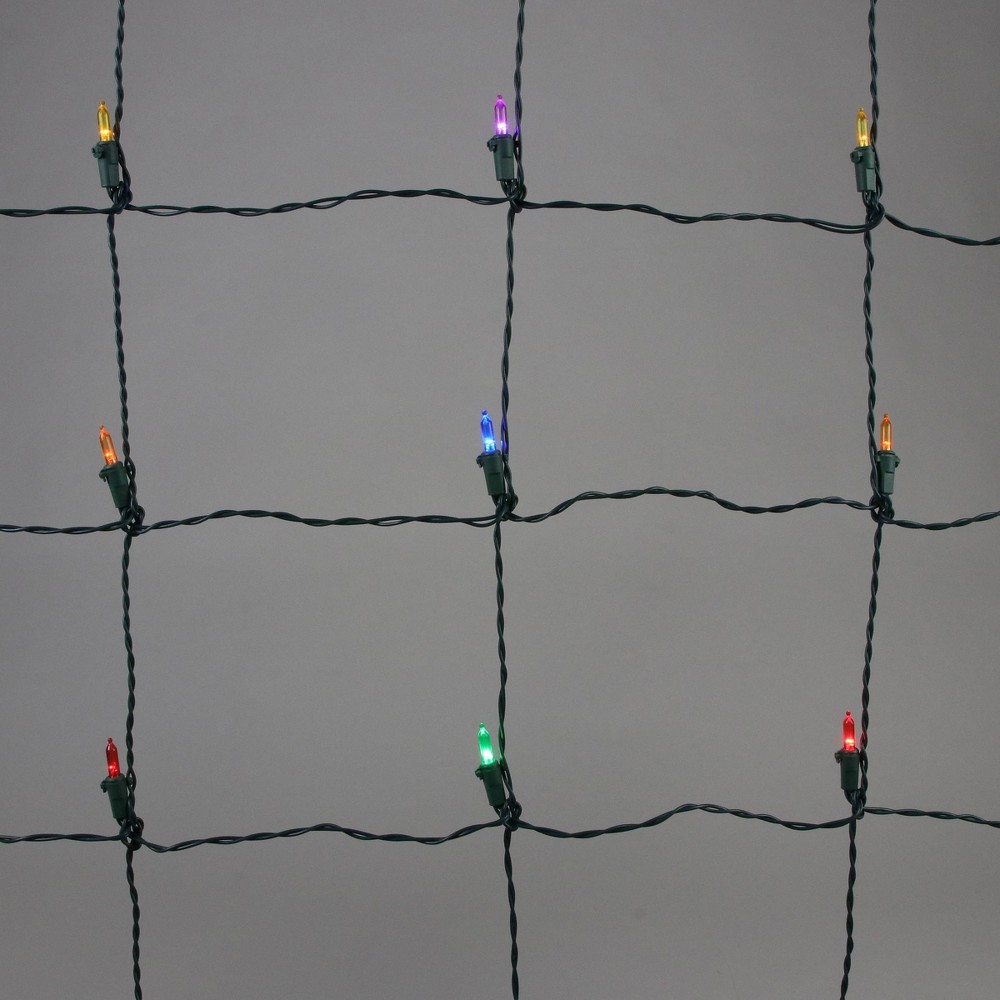 Philips 99ct LED Dazzle Mini Net String Lights Multicolor with Green Wire