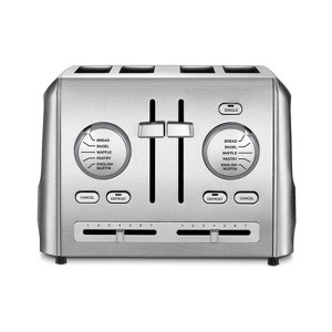 Cuisinart 4-Slice Custom Select Toaster - Silver - CPT-640P1: Stainless Steel, Defrost & Bagel Options, Adjustable Browning - 1 of 4