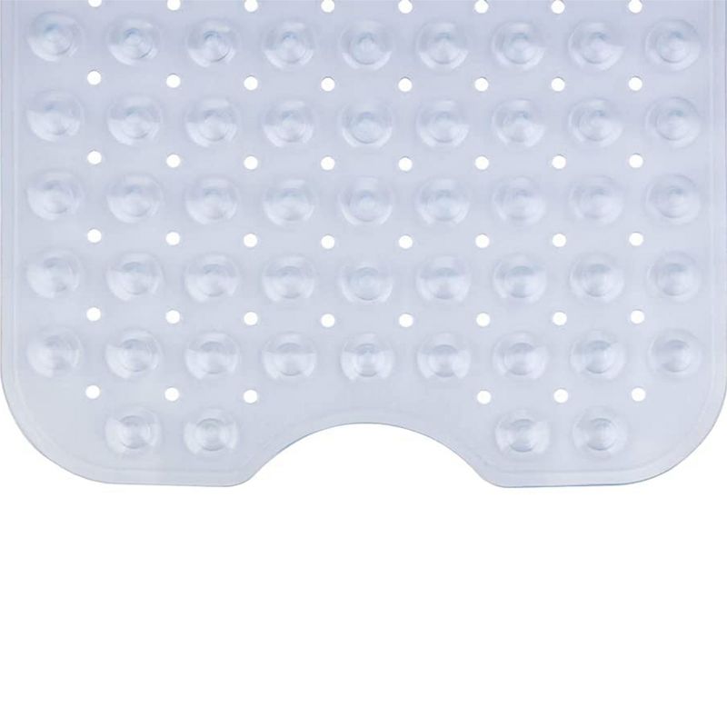 TranquilBeauty 40" x 16" Clear Extra Long Non-Slip Bath Mats with Suction Cups for Elderly & Children, 3 of 8