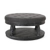 Hewlett Contemporary Fabric Round Ottoman - Christopher Knight Home - 2 of 4
