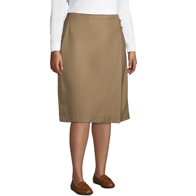 Lands' End Lands' End School Uniform Women's Solid A-line Skirt Below the Knee, 3 of 6