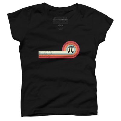 Girl's Design By Humans Retro Vintage Pi Day Math Circle By TaiHan T-Shirt