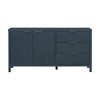 Modern Wave-Pattern Sideboard with Cabinets & Drawers, Acacia Wood Legs, Aluminum Handles, Functional Storage for Living Room - 3 of 4