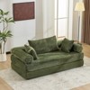 Karl Home |Modern King Size Convertible Sleeper Sofa Stackable Corduroy Sofa Bed - 3 of 4