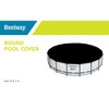 Bestway Round Pool Cover for Above Ground Pro Frame Pools with Drain Holes and Secure Tie-Down Ropes - 3 of 4