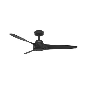 Hunter 52" Mosley Ceiling Fan Matte Black Finish - Modern Design with 3 Blades, WhisperQuiet Motor, Damp Rated for Indoor/Outdoor Use - 1 of 1
