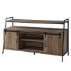 Vynxaria Rustic Oak & Black Finish TV Stand, Max TV Size 58 in. - 3 of 4