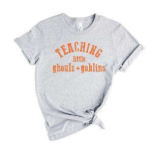 Simply Sage Market Women's Teaching Little Ghouls And Goblins Short Sleeve Graphic Tee - 1 of 2