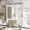 Wall Mounted Medicine Cabinets with Large Mirror Door and Adjustable Shelves - 3 of 4