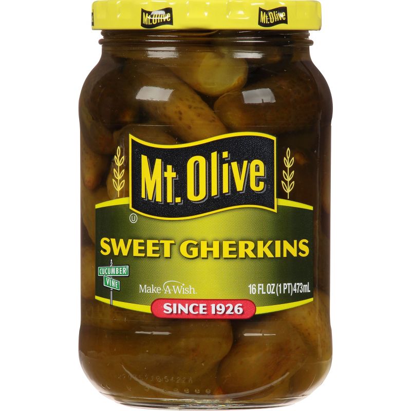 Mt. Olive Sweet Gherkin Pickles - 16oz, 1 of 5