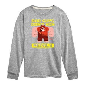 Boys' - Disney - Bad Guys Don't Win Medals Long Sleeve Graphic T-Shirt - 1 of 3