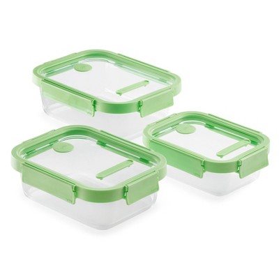 Lekue Set of 3 Glass Container Set