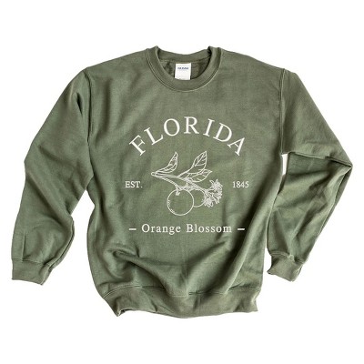 Simply Sage Market Women's Graphic Sweatshirt Embroidered Florida Orange Blossom