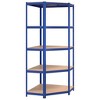 VidaXL 5-Layer Corner Shelf Blue Steel&Engineered Wood - 2 of 4
