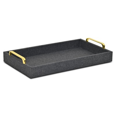 Cheung's Canter Isle Linen Tray - Dark Gray