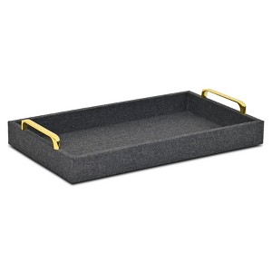 Cheung's Canter Isle Linen Tray - Dark Gray - 1 of 4