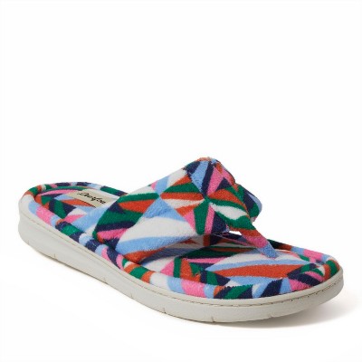 Dearfoams Women's Wrenley Terry Thong Flip Flop House Slipper