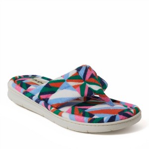 Dearfoams Women's Wrenley Terry Thong Flip Flop House Slipper - 1 of 4