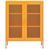 vidaXL Storage Cabinet Mustard Yellow Steel 31.5x13.8x40.0 in - Mustard Yellow - 3 of 4