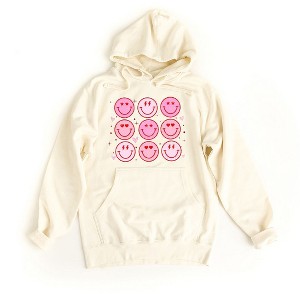 Simply Sage Market Women's Graphic Hoodie Valentine Smiley Face Chart - 1 of 3
