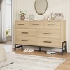 7 Dresser for Bedroom, Freestanding 52" Wide Drawer Dresser with Storage,Rustic Natural Oak Storage Chest – Elevate Living Room, Bedroom - 3 of 4