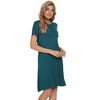 cheibear Women's Tank Crew Neck Soft Lounge Sleeping Pullover Pajama Dress Nightgown - 3 of 4