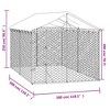 Outdoor Dog Kennel Silver Galvanized Steel Large DurablevidaXL - 4 of 4